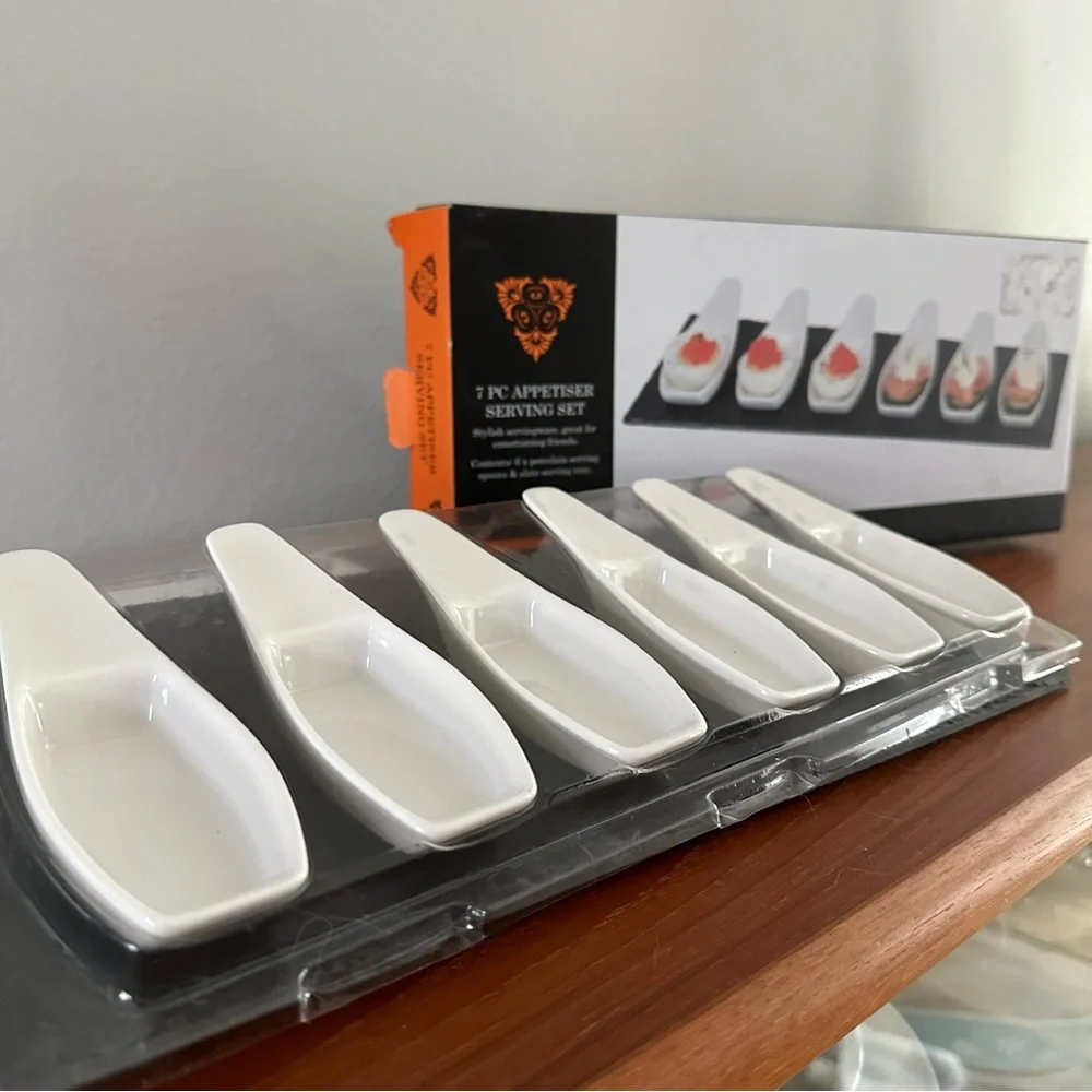 NIB - MasterClass Appetizer Servers w/ Slate Tray - Picture 3 of 6